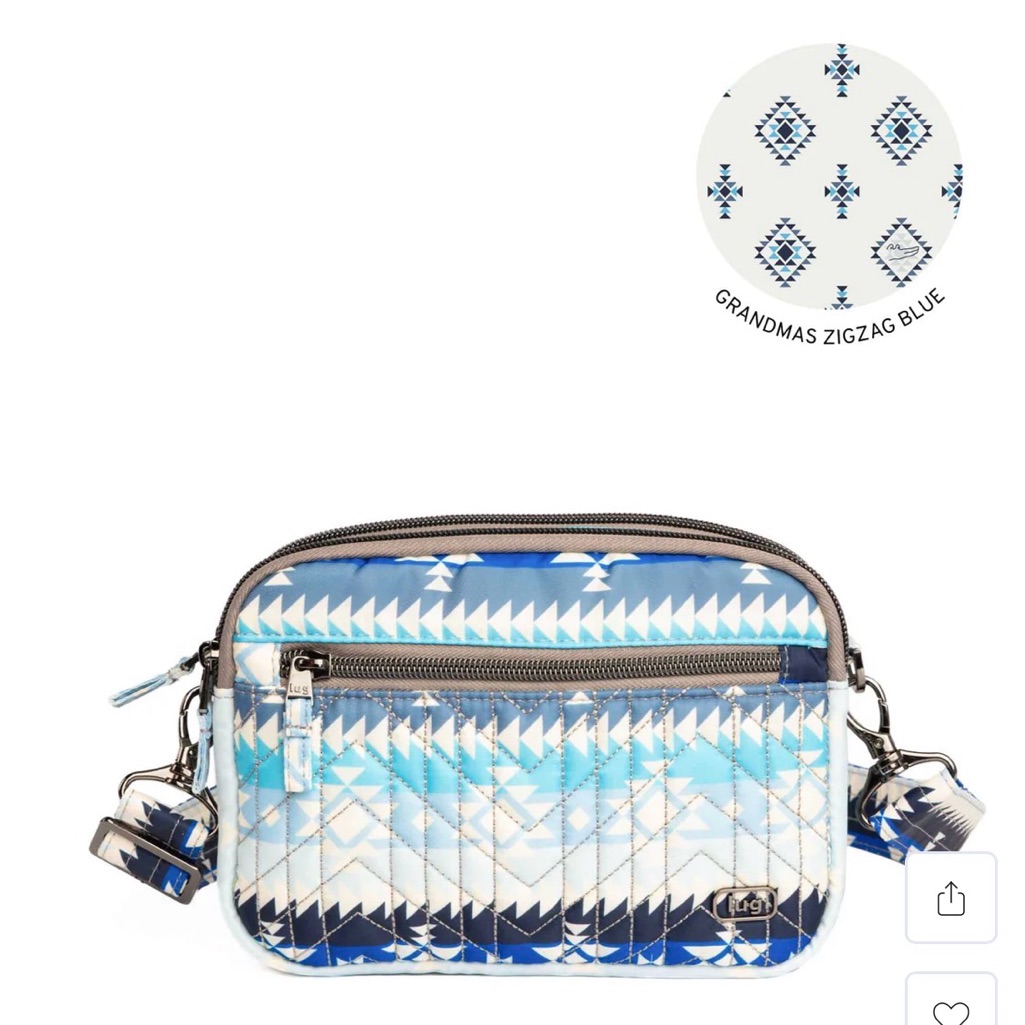 Lug Super Coupe 2 Crossbody Bag Nwt Guild Collection Southwest Geese Blue